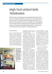 Produktionstechnik - HCH. REIMMANN AG, Werkzeugmaschinen