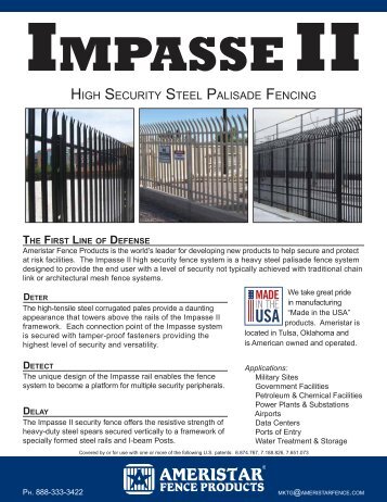 high security steel palisade fencing - Ameristar Fence Products