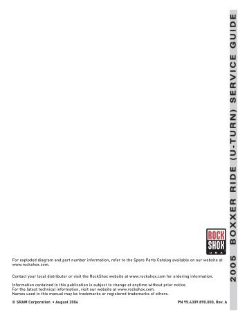 Service Manual - BoXXer U-Turn - Sram