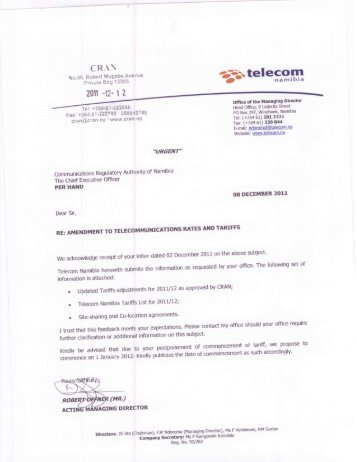 Telecom Namibia - CRAN