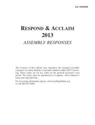 RESPOND & ACCLAIM ASSEMBLY RESPONSES - OCP