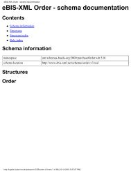 eBIS-XML Order - schema documentation