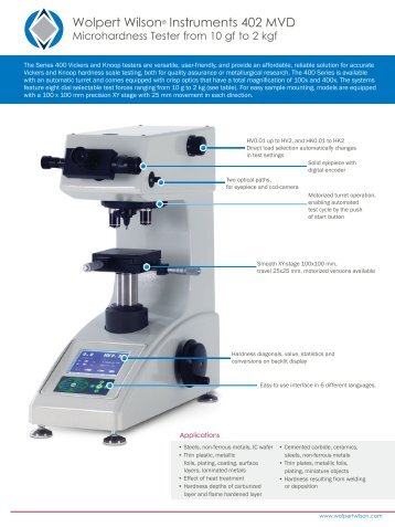 Wolpert Wilson® Instruments 402 MVD