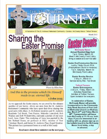 St. Andrews Retirement Community April Newsletter