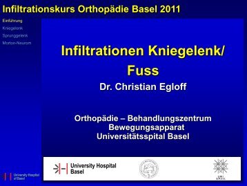 Gesundspritzen?! Gelenksinfiltration am anatomischen Präparat