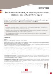 Remise documentaire, un moyen de paiement ... - Caisse d'Epargne