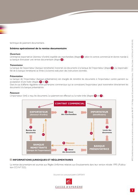 Remise documentaire, un moyen de paiement ... - Caisse d'Epargne