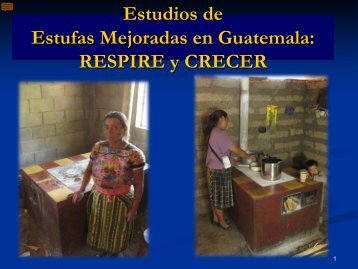 Estudios de Estufas Mejoradas en Guatemala: RESPIRE y CRECER