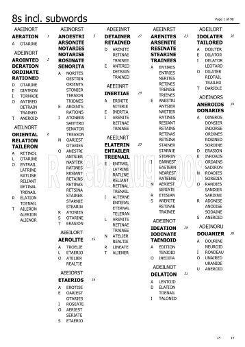 8s with Subwords 3000 - Irish Scrabble