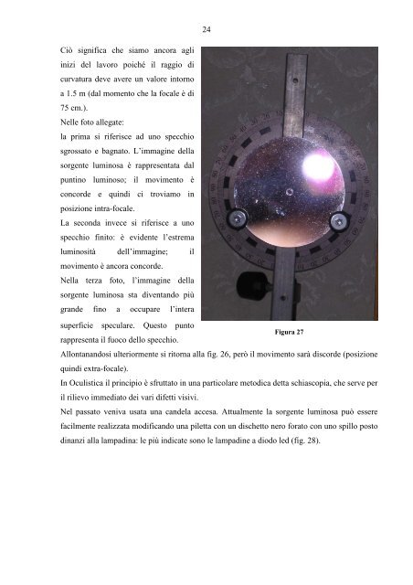 costruzione di uno specchio astronomico teoria e pratica