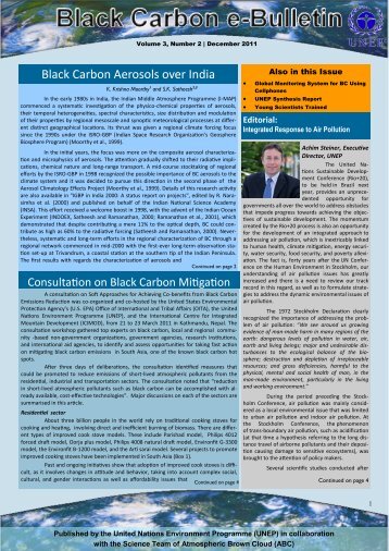 Black Carbon e-Bulletin, Volume 3, Issue 2 - Regional Resource ...