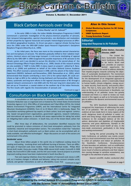 Black Carbon e-Bulletin, Volume 3, Issue 2 - Regional Resource ...