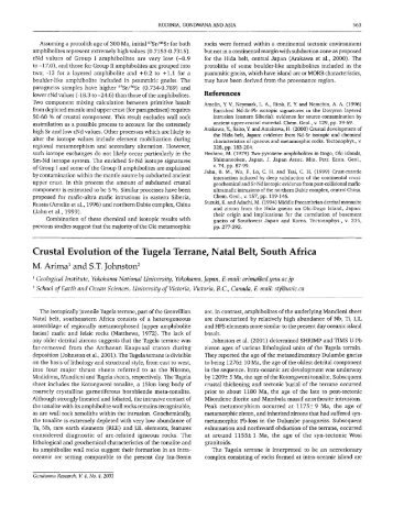 Crustal Evolution of the Tugela Terrane, Natal Belt, South Africa