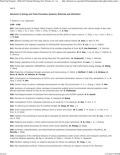 Draft Final Program · 245th ACS National Meeting, New Orleans, LA ...