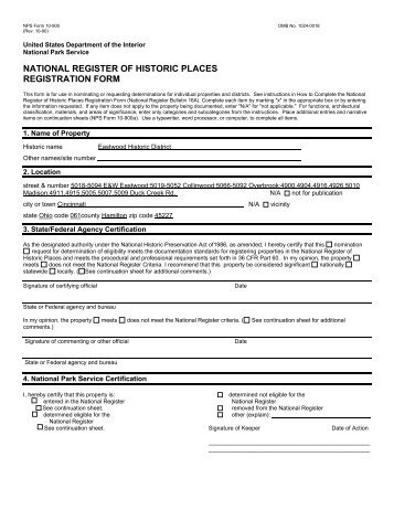 national register of historic places registration form - Ohio Historical ...