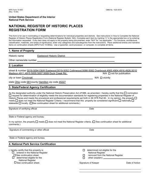 national register of historic places registration form - Ohio Historical ...