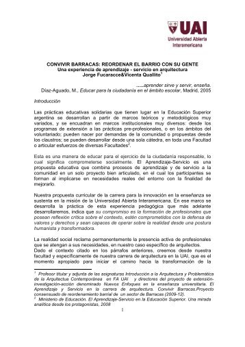 proyecto Convivir Barracas - Universidad Abierta Interamericana