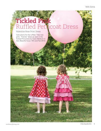 Tickled Pink Ruffled Petticoat Dress - Sew Beautiful Magazine