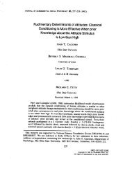 Rudimentary Determinants of Attitudes: Classical Conditioning Is ...