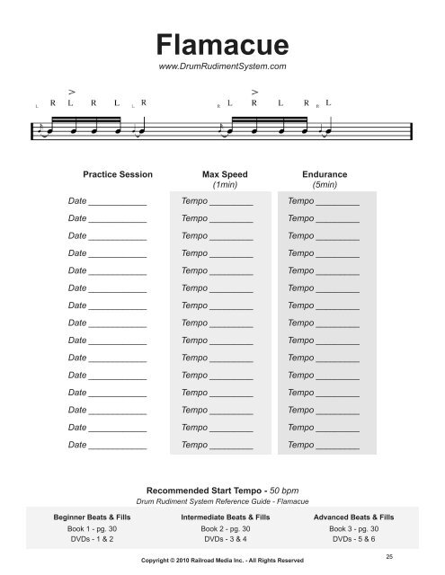 Rudiment Chart