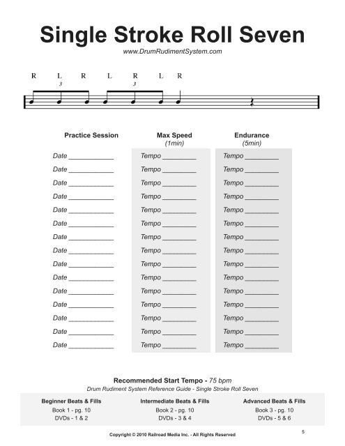 Free Drum Rudiments Chart