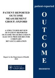 2010 review - Patient-Reported Outcomes Measurement - University ...