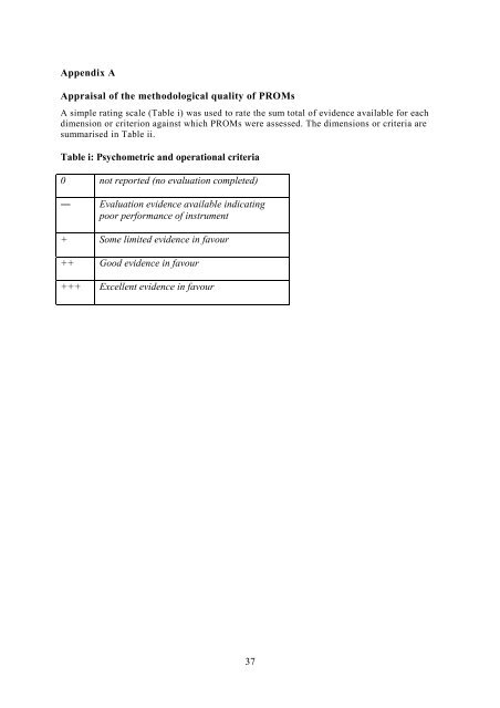 2010 review - Patient-Reported Outcomes Measurement - University ...