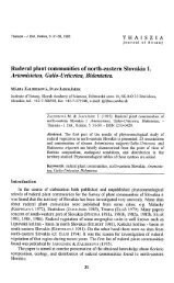 Ruderal plant communities of north-eastern Slovakia I. Artemisietea ...