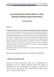 Zur Kormophytendiversität der Mauern im Raum Mannheim ...