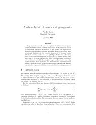 A robust hybrid of lasso and ridge regression - Stanford University