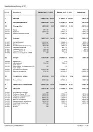 Bestandesrechnung 2010 - Recherswil