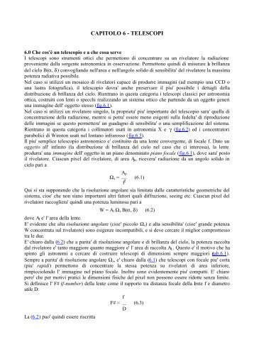 capitolo 6 - telescopi - Fisica