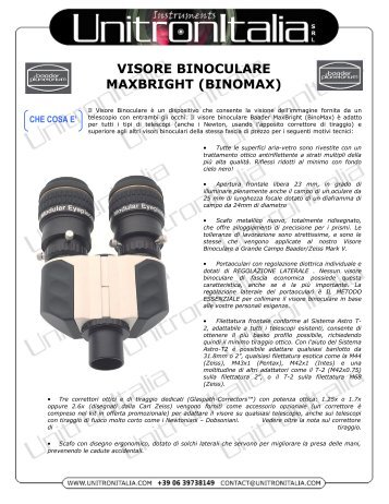 VISORE BINOCULARE MAXBRIGHT (BINOMAX) - Unitron Italia