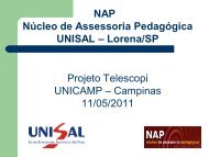 NAP Núcleo de Assessoria Pedagógica UNISAL – Lorena/SP ...