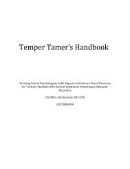 Temper Tamer's Handbook - Department of Educational Psychology