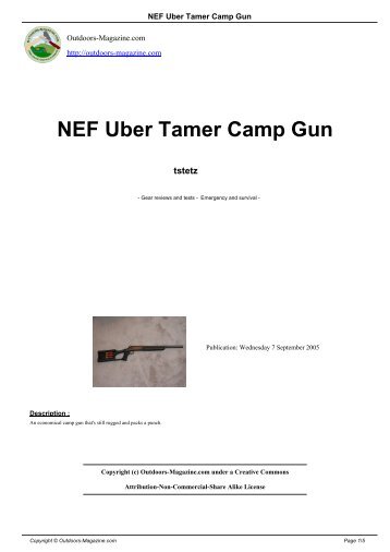 NEF Uber Tamer Camp Gun