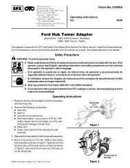 Ford Hub Tamer Adapter - OTC