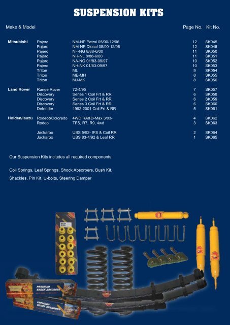 Page 1 - Suspension Catalogue cover - Terrain Tamer