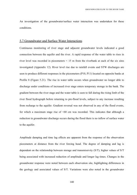 The impact of urban groundwater upon surface water - eTheses ...