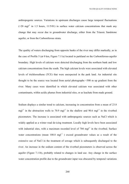 The impact of urban groundwater upon surface water - eTheses ...