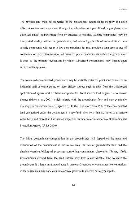 The impact of urban groundwater upon surface water - eTheses ...