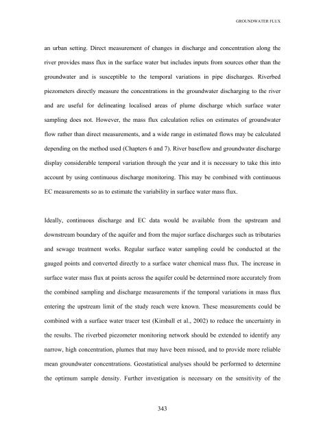 The impact of urban groundwater upon surface water - eTheses ...