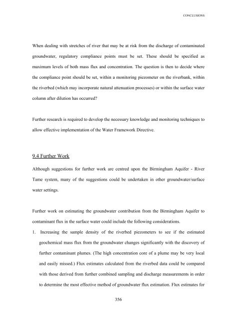 The impact of urban groundwater upon surface water - eTheses ...