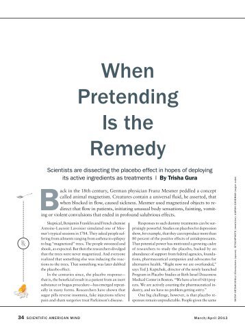 When Pretending Is the Remedy - Program in Placebo Studies & the ...