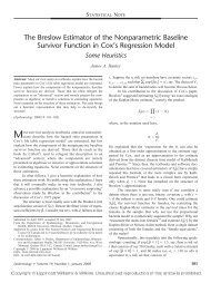 The Breslow Estimator of the Nonparametric ... - McGill University