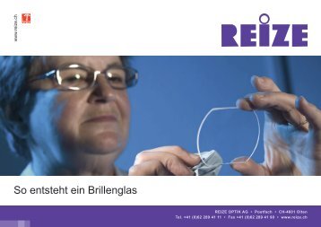 So entsteht ein Brillenglas - Reize Optik AG