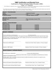 DME Certification and Receipt Form - TMHP