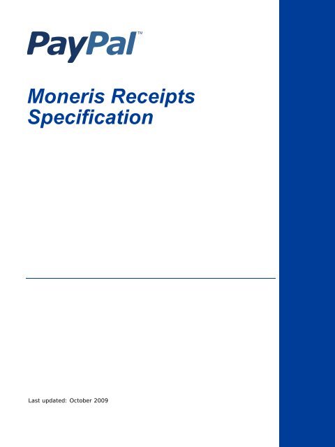 Moneris Receipts Specification