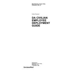 DA Civilian Employee Deployment Guide Use and - U.S. Army