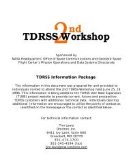 TDRSS Workshop nd - swsi.gsfc.nasa.gov - Nasa